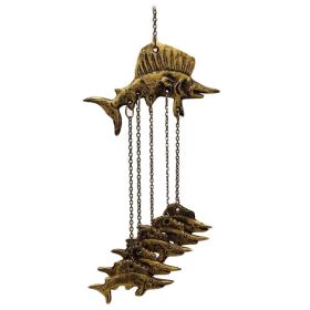 Japanese Cast Iron Wind Chimes Hanging Ornaments Antique Metal Amphioxus Doorbell Iron Art Fish Wind Chimes Decorations