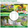 8Pcs Garden Plant Support Stake Half Round Iron Garden Plant Support Ring Green Border Support Plant Ring Cage For Rose Flowers Vine Tomato Hydrangea