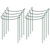 8Pcs Garden Plant Support Stake Half Round Iron Garden Plant Support Ring Green Border Support Plant Ring Cage For Rose Flowers Vine Tomato Hydrangea