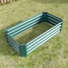 Metal Raised Garden Bed, Rectangle Raised Planter 4×2×1ft for Flowers Plants, Vegetables Herb Veezyo Green