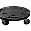 Plant Trolleys with Wheels 3 pcs Diameter 15.7" Black 606.3 lb