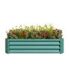 Metal Raised Garden Bed, Rectangle Raised Planter 4×2×1ft for Flowers Plants, Vegetables Herb Veezyo Green