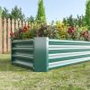 Metal Raised Garden Bed, Rectangle Raised Planter 4×2×1ft for Flowers Plants, Vegetables Herb Veezyo Green