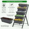 4 ft Vertical Raised Garden Bed with 5 Tiers for Patio Balcony