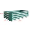 Metal Raised Garden Bed, Rectangle Raised Planter 4×2×1ft for Flowers Plants, Vegetables Herb Veezyo Green