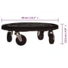 Plant Trolleys with Wheels 3 pcs Diameter 15.7" Black 606.3 lb