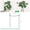 8Pcs Garden Plant Support Stake Half Round Iron Garden Plant Support Ring Green Border Support Plant Ring Cage For Rose Flowers Vine Tomato Hydrangea