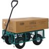 Steel Garden Cart, Steel Mesh Removable Sides, 3 cu ft, 550 lb Capacity, Green